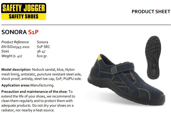 GIÀY BẢO HỘ SAFETY JOGGER SONORA S1P