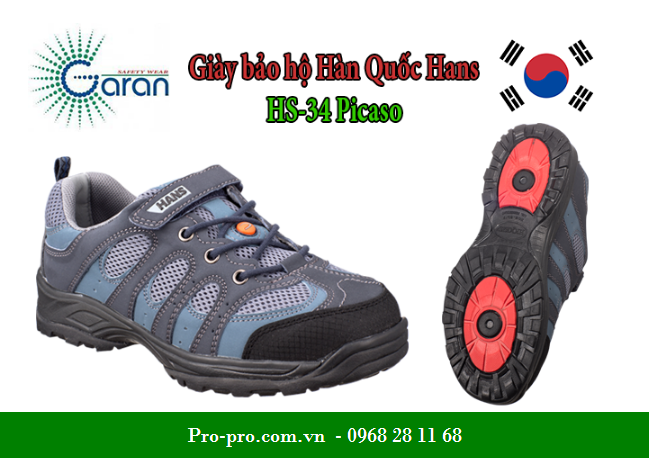 Giày bảo hộ siêu nhẹ Hàn Quốc Hans Hs-34 Picaso 