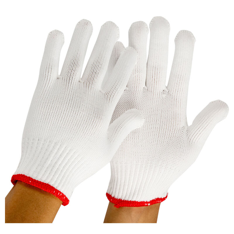 Găng tay sợi được sản xuất 100% từ sợi Poly với dây chuyền công nghệ hiện đại nhất