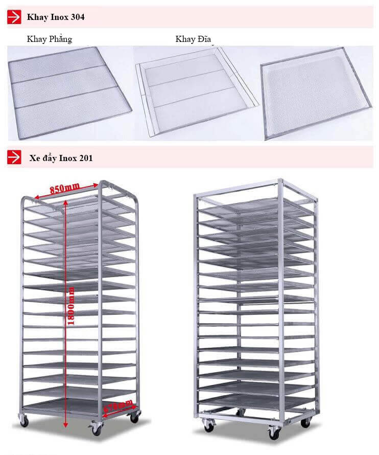 Xe đẩy Inox