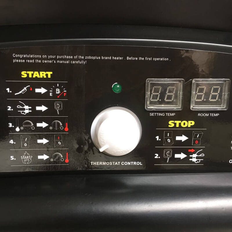 Bảng điều khiển hiện đai, dễ sử dụng Qụat sấy gió nóng đốt dầu Diesel GARAN Plus K-80